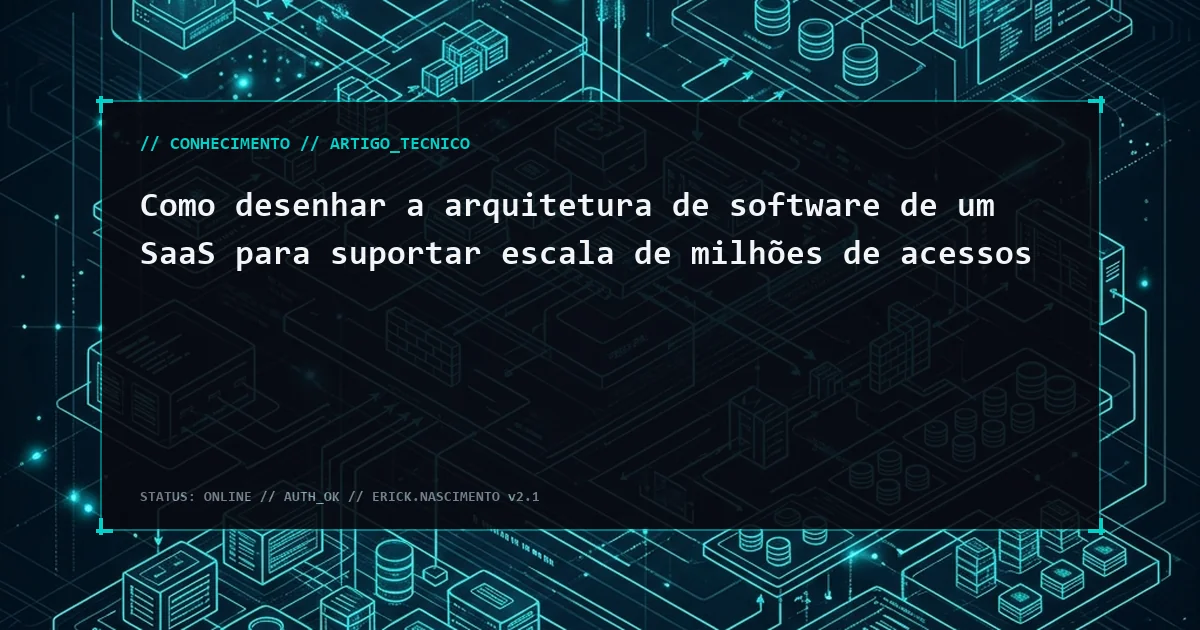 Como desenhar a arquitetura de software de um SaaS para suportar escala de milhões de acessos