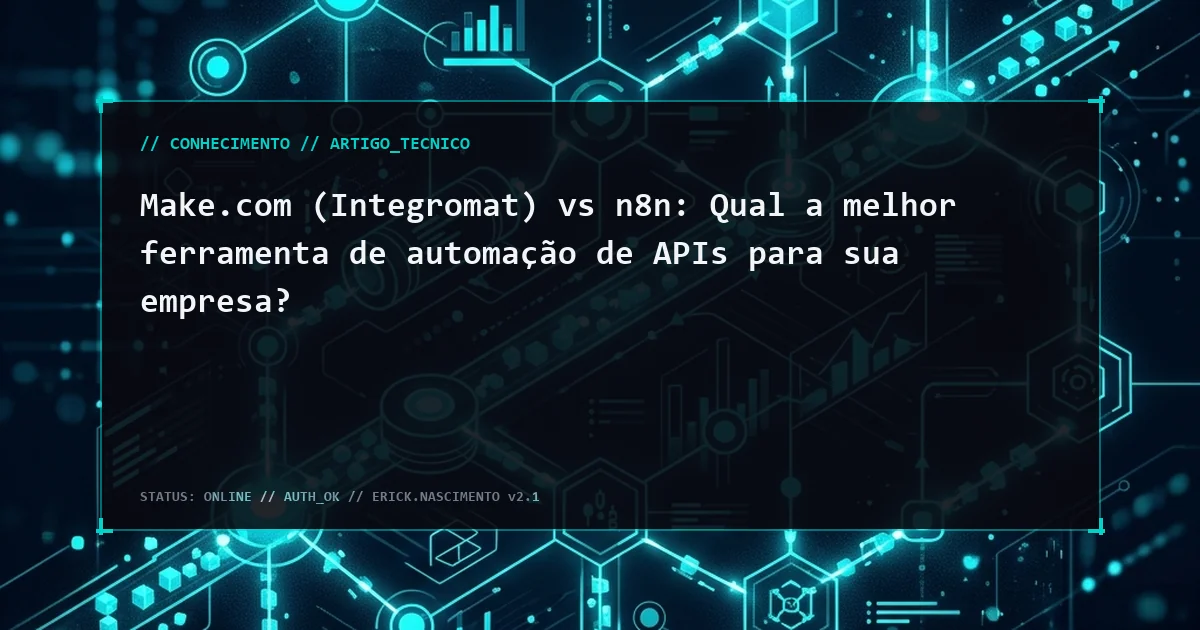 Make.com (Integromat) vs n8n: Qual a melhor ferramenta de automação de APIs para sua empresa?